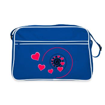 Love - Retro Bag - blue/white - Front