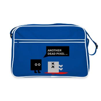 dead pixel_english - Retro Tasche - Blau/Weiß - Vorne
