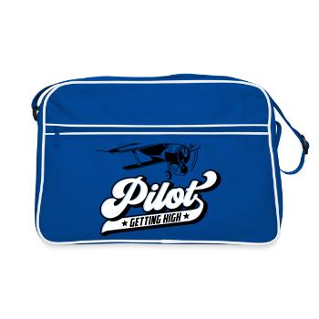 Flying Pilot Pilot | Colors can be changed - Retro Bag - blue/white - Front