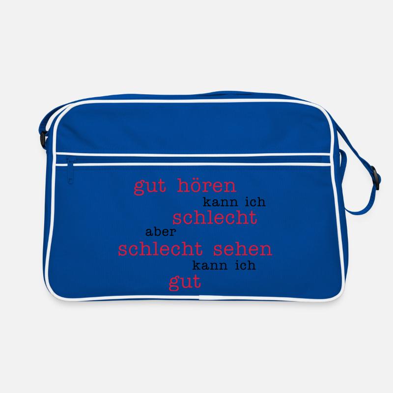 gut hören - schlecht sehen Retro Tasche