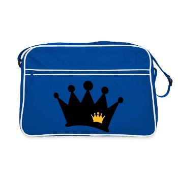 crown symbol - Retro Bag - blue/white - Front