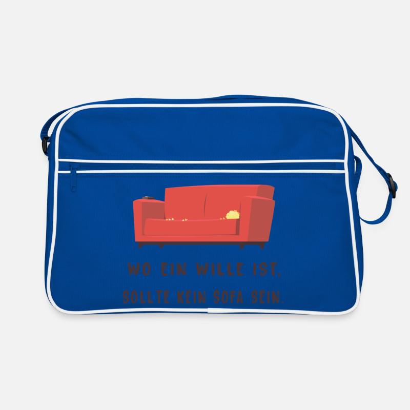 Wo ein Wille ist sollte kein Sofa sein Retro Tasche