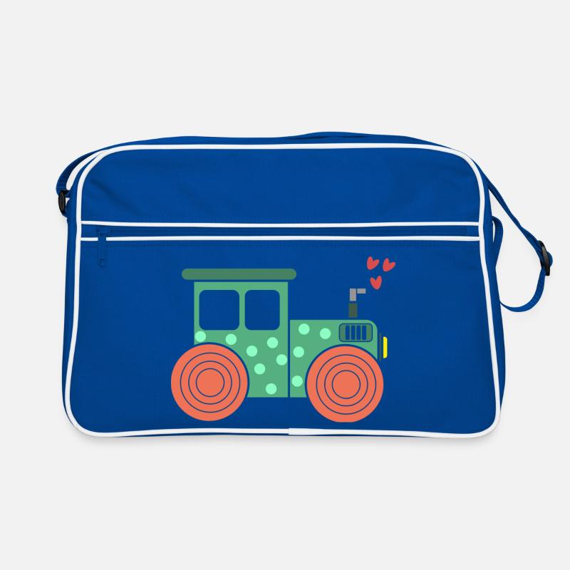 Kraftfahrzeug Ackerbau Herz Traktor Biobauer Feld Retro Tasche