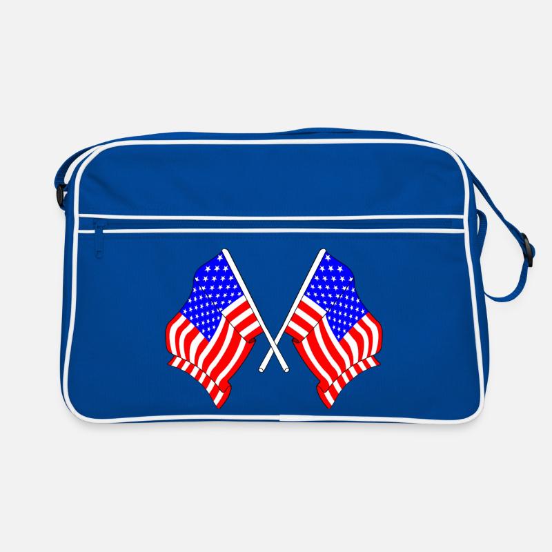 Two flags USA Retro Bag