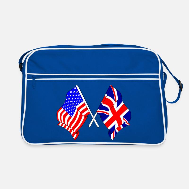 Drapeau des États-Unis et drapeau de l’Angleterre Sac Retro