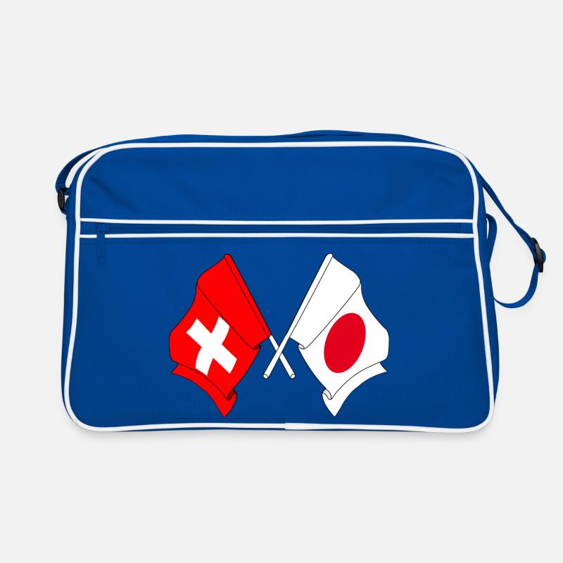 Drapeau de la Suisse et drapeau du Japon Sac Retro
