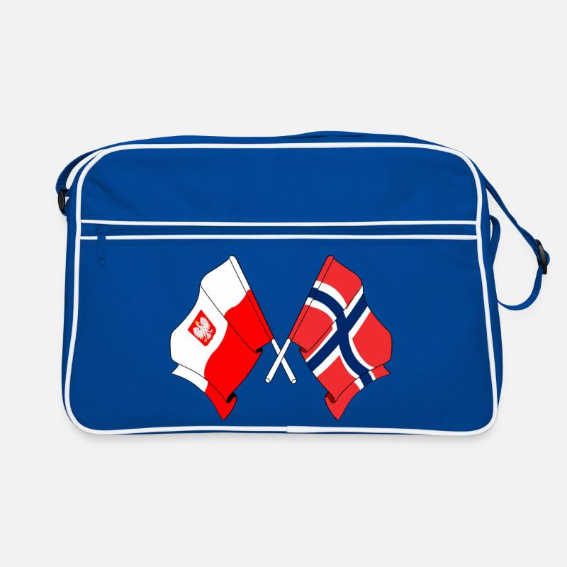Flag Poland and flag Norway Retro Bag