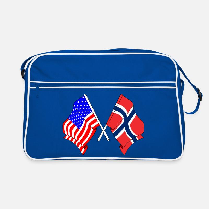 Drapeau des États-Unis, Drapeau de la Norvège Sac Retro