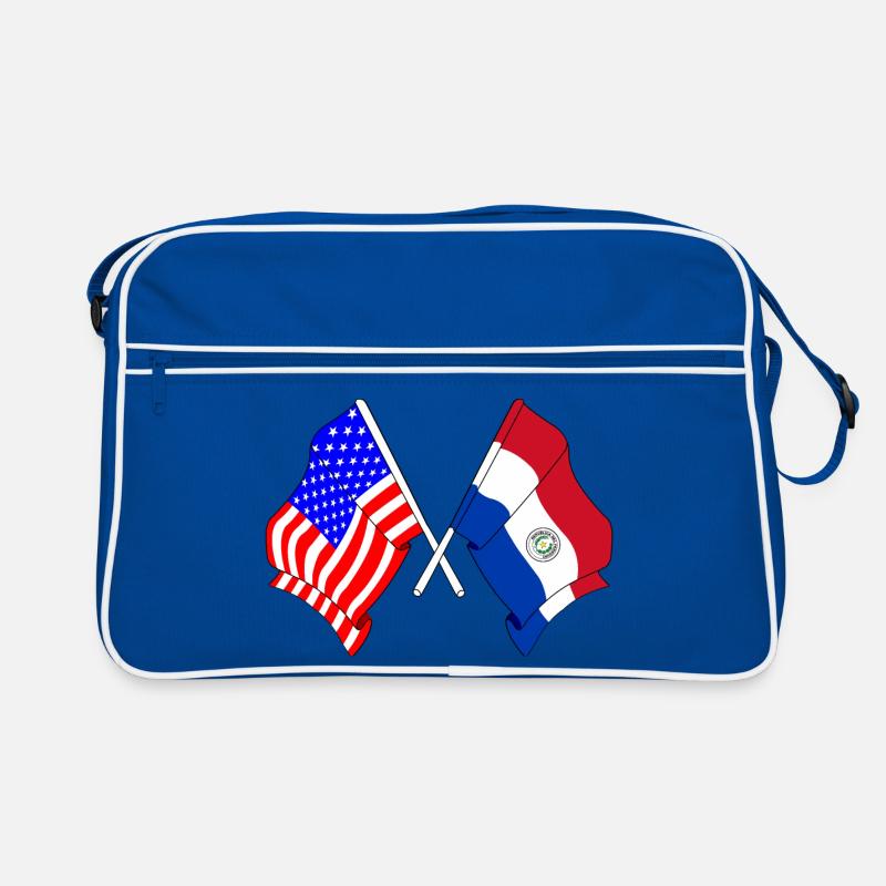 Drapeau des États-Unis, drapeau du Paraguay Sac Retro