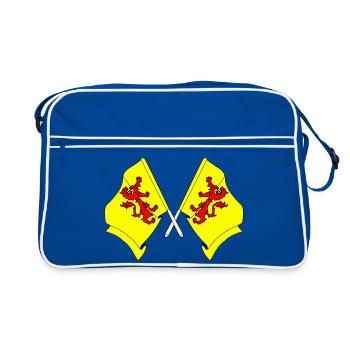 Two flags of the province of South Holland - Retro Bag - blue/white - Front