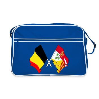 Flag of Belgium, flag Liège - Retro Bag - blue/white - Front
