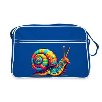 Escargot - Sac Retro - bleu/blanc - Devant