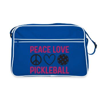 Peace Love Pickleball - Sac Retro - bleu/blanc - Devant