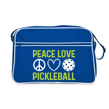 Peace Love Pickleball - Sac Retro - bleu/blanc - Devant