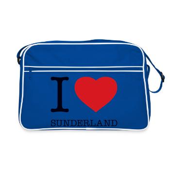 I LOVE SUNDERLAND - Retro Bag - blue/white - Front