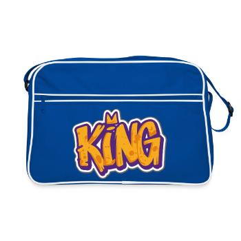 King - Graffiti coloré Streetwear Design - Sac Retro - bleu/blanc - Devant