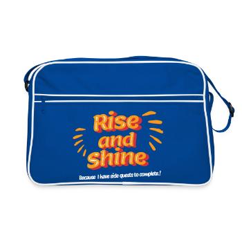 Rise and Shine: Side Quest Tee - Retro Bag - blue/white - Front