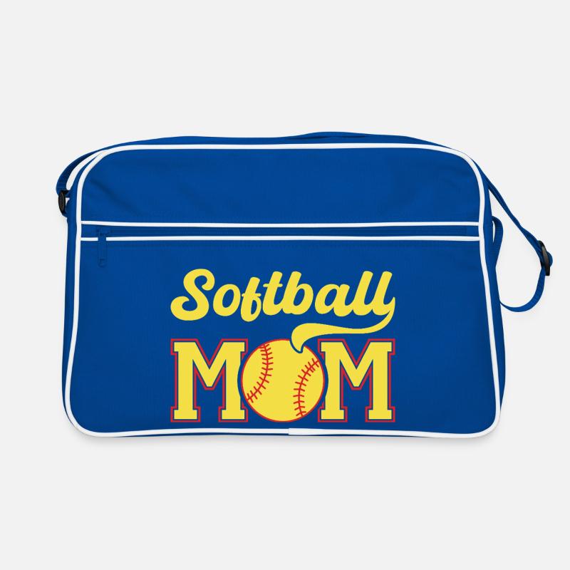 Logo rétro de maman de softball Sac Retro