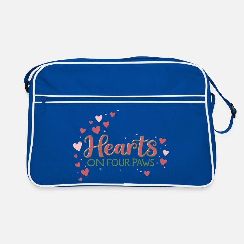 Liebe auf vier Pfoten Retro Tasche