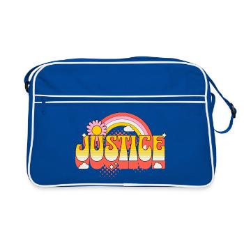 Justice Justice Freedom Peace Tolerance - Retro Bag - blue/white - Front