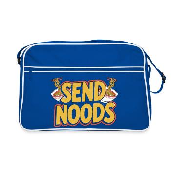 Ramen Send Noods Loves Japanese Food Ramen Chef - Retro Tasche - Blau/Weiß - Vorne