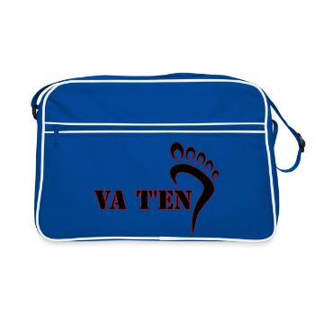 GEHEN SIE WEG - Retro Tasche - Blau/Weiß - Vorne