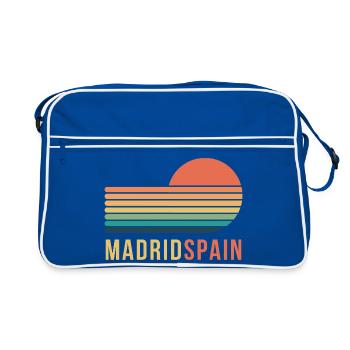 Madrid Espagne Rétro - Sac Retro - bleu/blanc - Devant