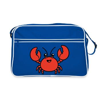 AI Human Fan Club - Retro Tasche - Blau/Weiß - Vorne