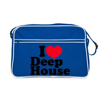J’adore le deep house - Sac Retro - bleu/blanc - Devant