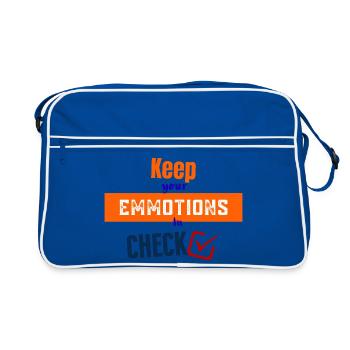 Émotions en équilibre avec check - Sac Retro - bleu/blanc - Devant