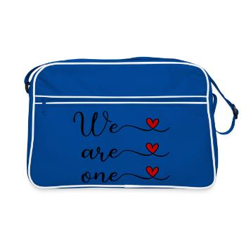 Wir sind ein Unity Team Design - Retro Tasche - Blau/Weiß - Vorne