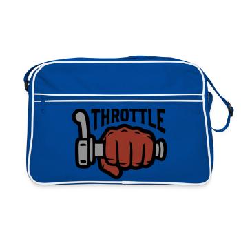 Throttle Throttle Grip Lettering - Retro Bag - blue/white - Front