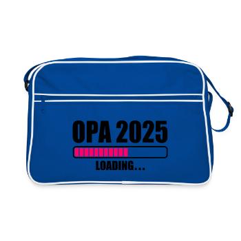 Opa 2025 - Retro Tasche - Blau/Weiß - Vorne