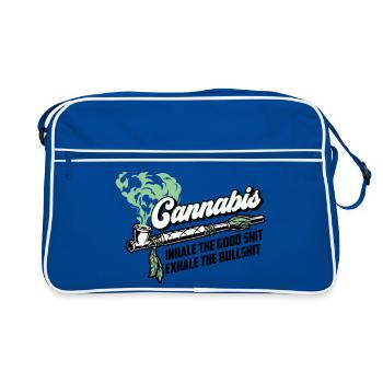 Les couleurs peuvent être modifiées | Cannanis Inhale Exhale - Sac Retro - bleu/blanc - Devant