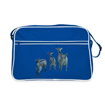 Farm Goats - Retro Bag - blue/white - Front