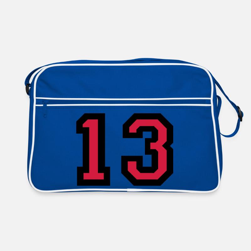 Le numéro 13 - numéro de treize Sac Retro