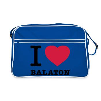 J’AIME BALATON Hongrie - Sac Retro - bleu/blanc - Devant