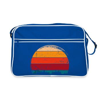 Cercle de la Skyline du Coucher du Soleil - Sac Retro - bleu/blanc - Devant