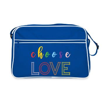 Mois de la fierté - Amour - Sac Retro - bleu/blanc - Devant
