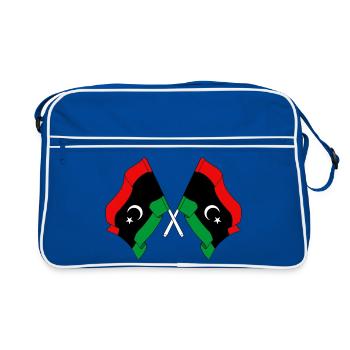 Two flags Libya - Retro Bag - blue/white - Front