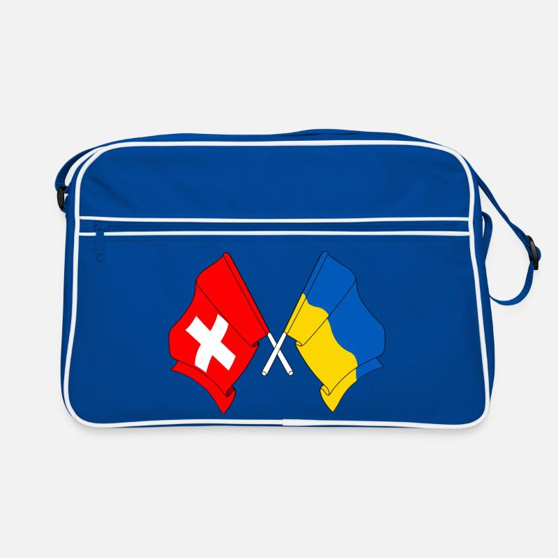 Drapeau de la Suisse et drapeau de l’Ukraine Sac Retro