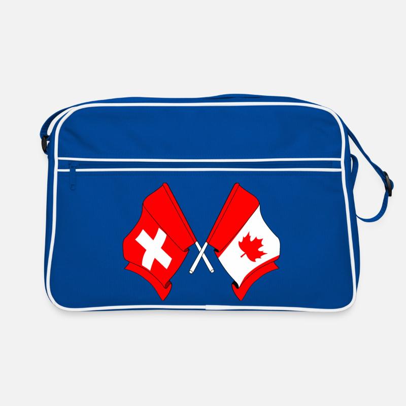 Drapeau de la Suisse et drapeau du Canada Sac Retro