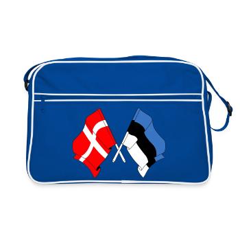 Flag Denmark flag Estonia - Retro Bag - blue/white - Front
