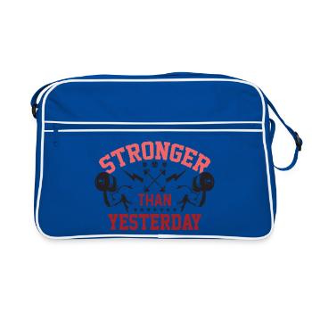Plus fort qu’hier - Sac Retro - bleu/blanc - Devant