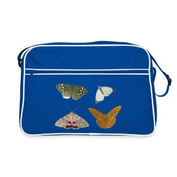 Insectes Papillons - Sac Retro - bleu/blanc - Devant
