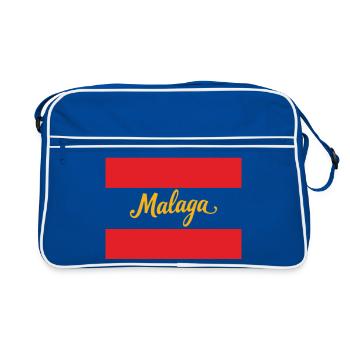 Malaga Motif lumineux de la ville - Sac Retro - bleu/blanc - Devant