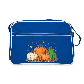 Pumpkin patch whimsical illustration - Retro Bag - blue/white - Front