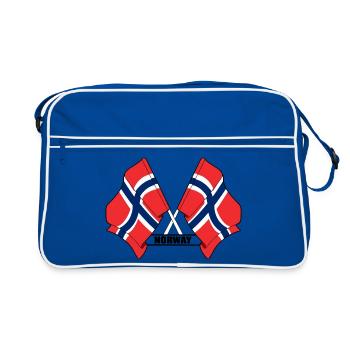 Drapeau norvégien franchi - Sac Retro - bleu/blanc - Devant