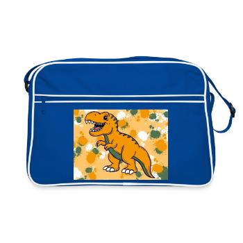 T-Rex Dino - Retro Bag - blue/white - Front