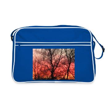 coucher de soleil - Sac Retro - bleu/blanc - Devant